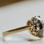 R1966 ER 14K YG PS Salt Pepper Diamond Solitaire 3 1024x634