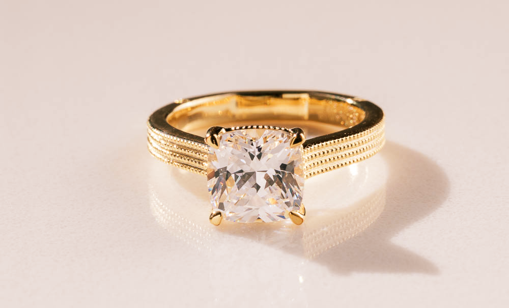 Vintage Wide Band Engagement Rings - Diamonds Forever