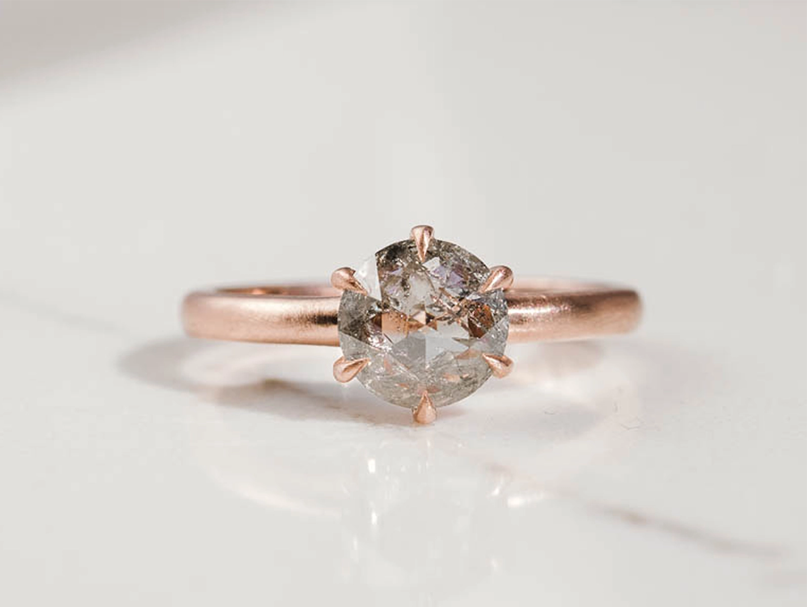 Salt and Pepper Diamond Ring | Diamonds Forever San Diego