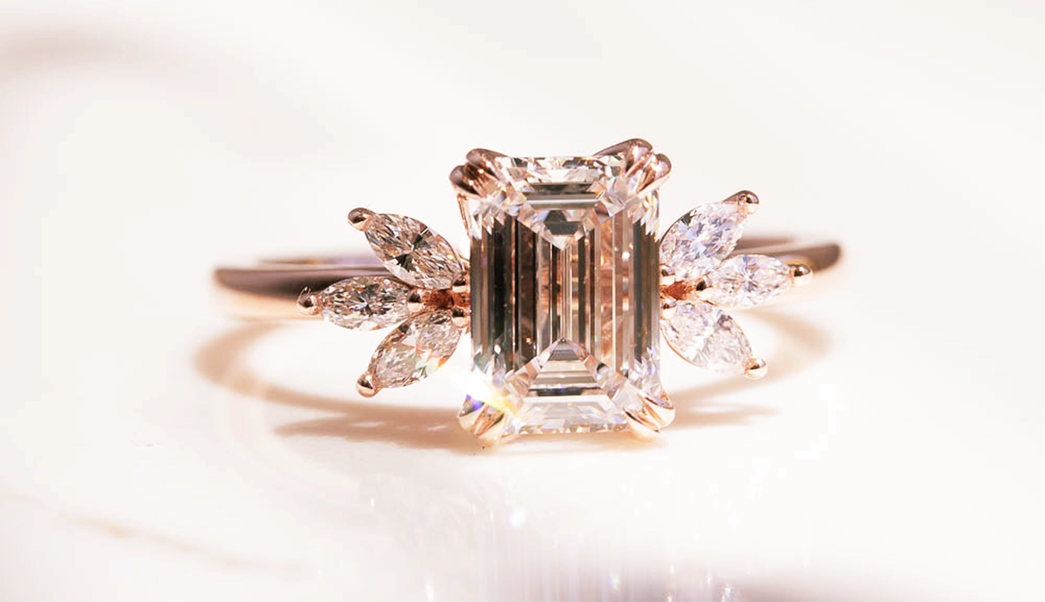 Marquise Style Diamond Arrangement - Custom Engagement Rings