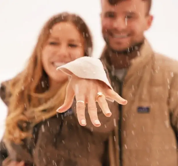 Snowy Proposal 2022 Diamonds-Forever San Diego Engagement Rings