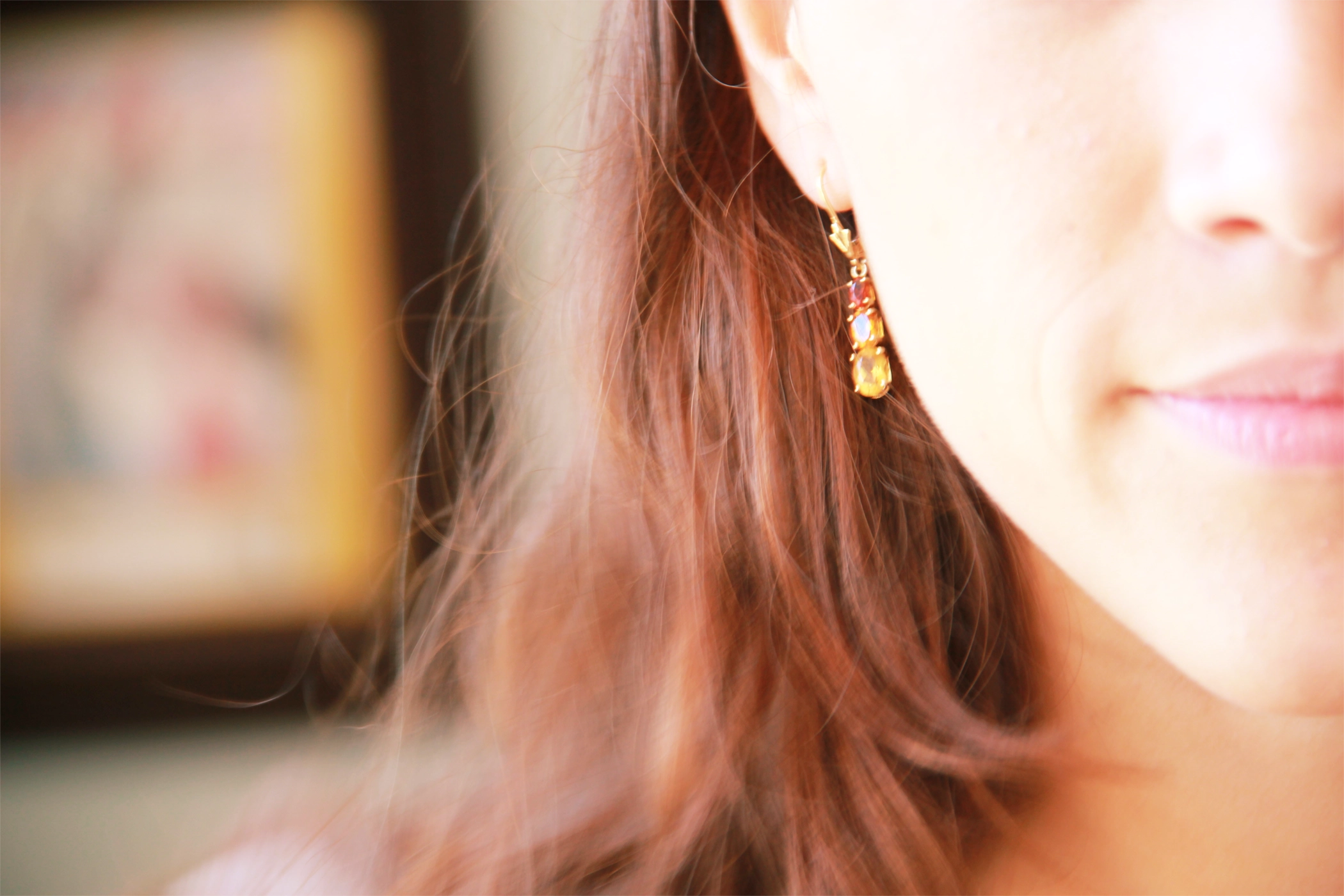 Citrine Dangling Earrings