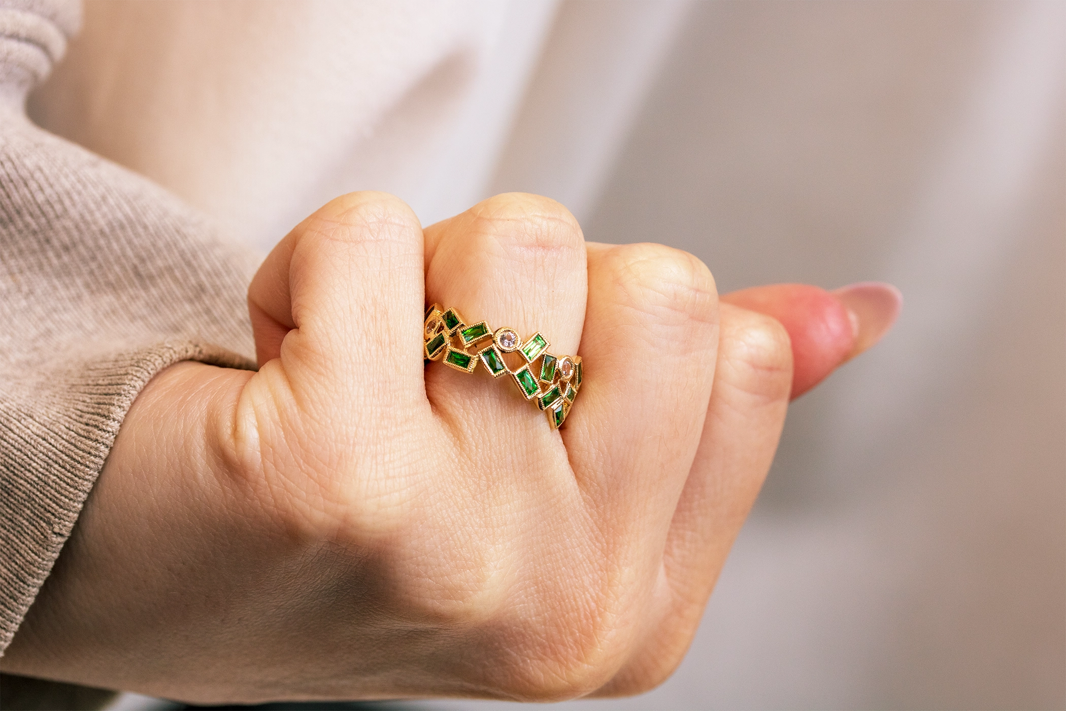 Abstract Ladies Band Color Stone Diamonds Forever San Diego