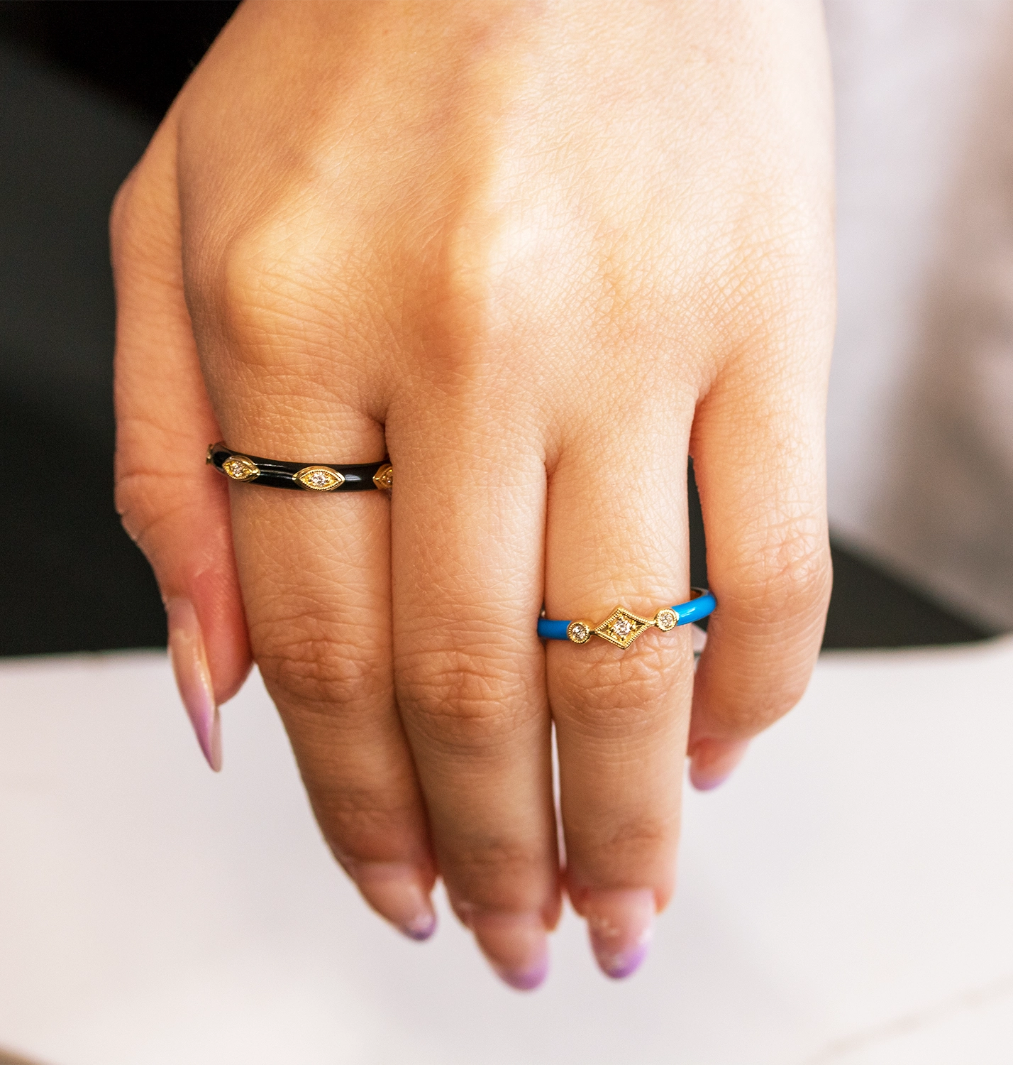 Enamel Ladies Bands Diamonds Forever San Diego