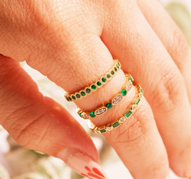 May Birthstone Emerald Bands Diamonds Forever San Diego